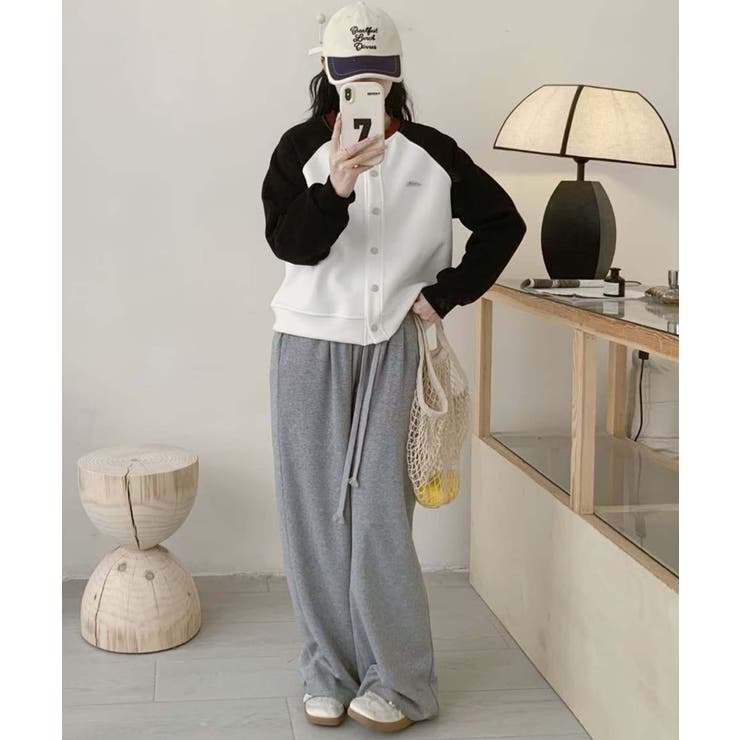 ラグランスリーブボタンカーディガン | aimoha  | 詳細画像4 