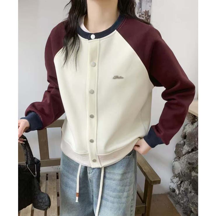 ラグランスリーブボタンカーディガン | aimoha  | 詳細画像6 