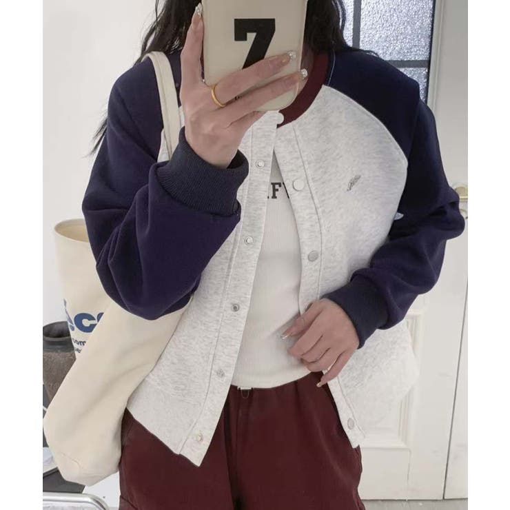 ラグランスリーブボタンカーディガン | aimoha  | 詳細画像7 