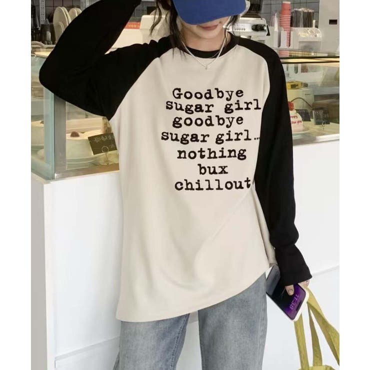 プリントラグラン長袖Tシャツ | aimoha  | 詳細画像16 