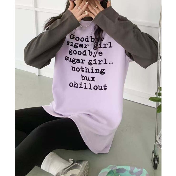 プリントラグラン長袖Tシャツ | aimoha  | 詳細画像8 