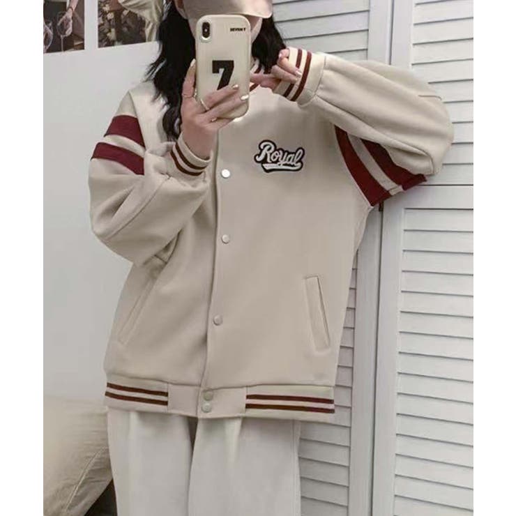 ロゴ刺繍デザインスタジャン | aimoha  | 詳細画像16 