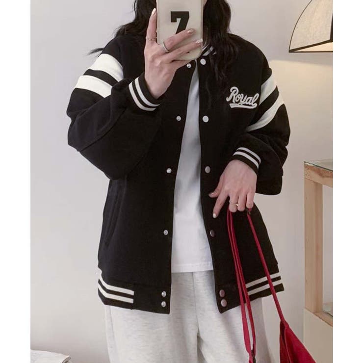 ロゴ刺繍デザインスタジャン | aimoha  | 詳細画像20 