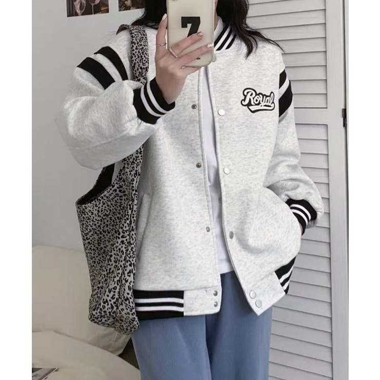 ロゴ刺繍デザインスタジャン | aimoha  | 詳細画像2 