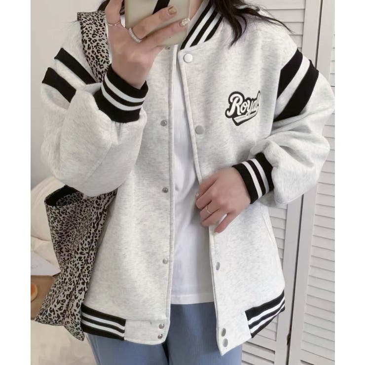 ロゴ刺繍デザインスタジャン | aimoha  | 詳細画像3 