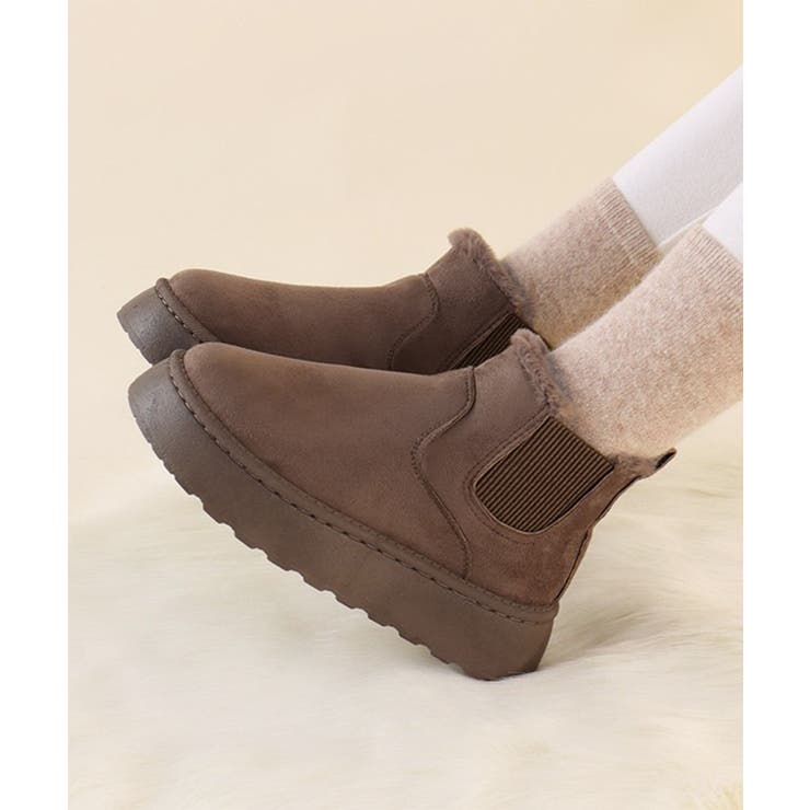 ブラウン | 【shoes365】サイドゴアスノーブーツ【AW】 | aimoha 