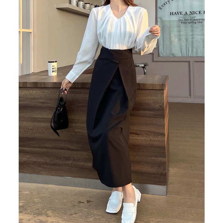 【BANICO】プリーツVネックブラウス | aimoha  | 詳細画像6 