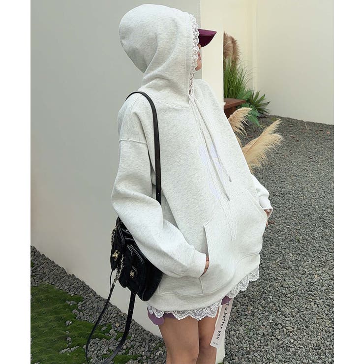 リボンプリントパーカー | aimoha  | 詳細画像12 