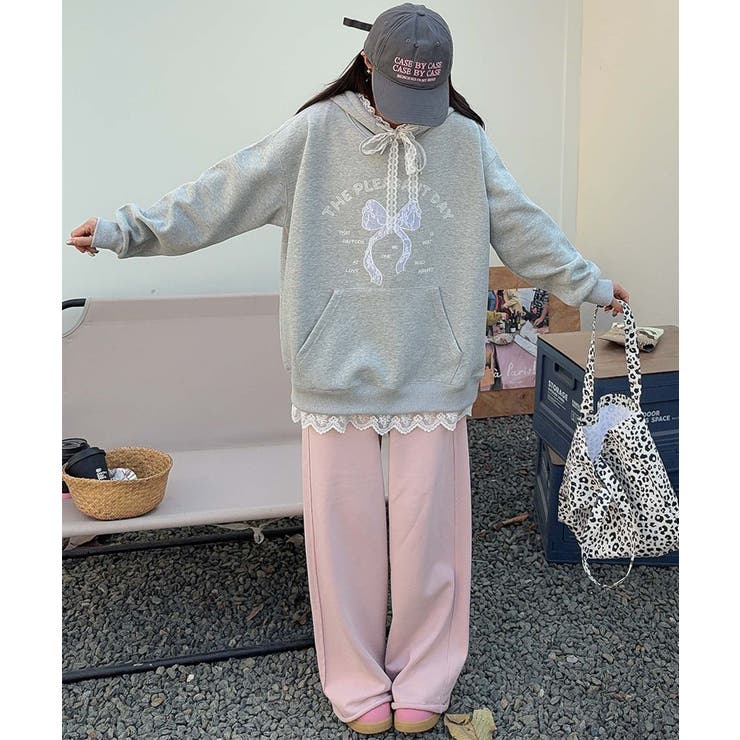 リボンプリントパーカー | aimoha  | 詳細画像17 