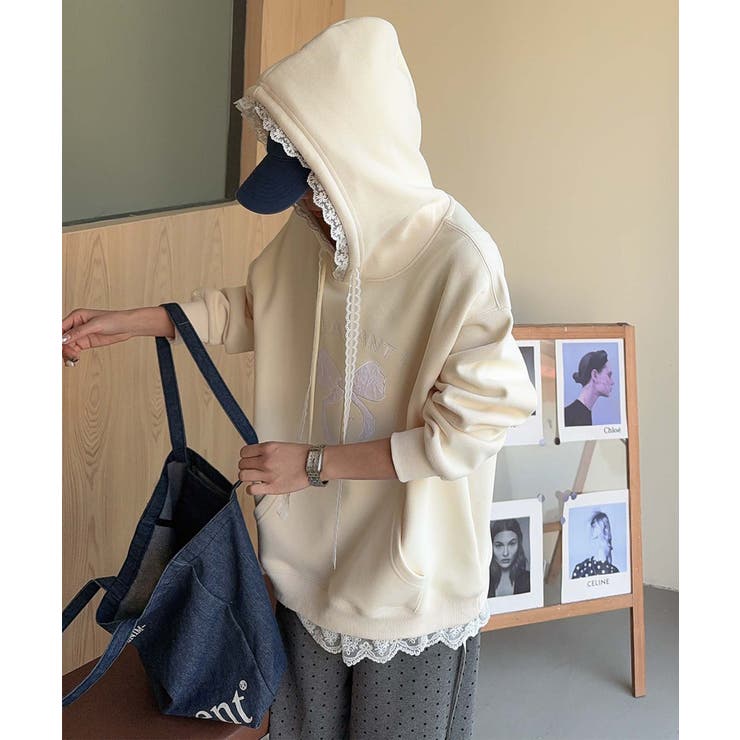 リボンプリントパーカー | aimoha  | 詳細画像19 