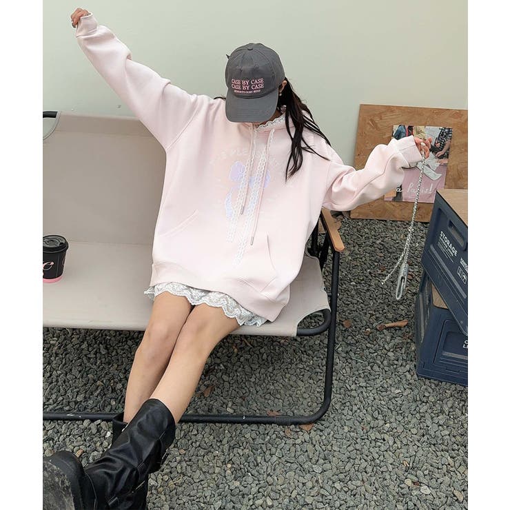 リボンプリントパーカー | aimoha  | 詳細画像22 