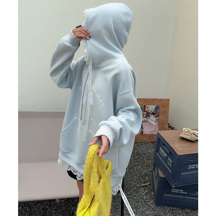 リボンプリントパーカー | aimoha  | 詳細画像4 