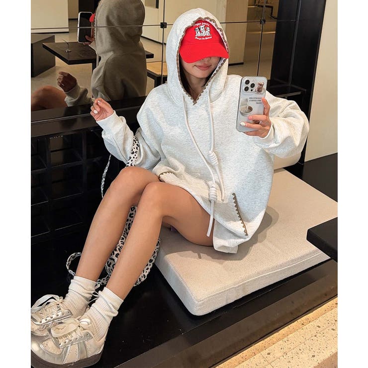 配色ステッチパーカー | aimoha  | 詳細画像9 