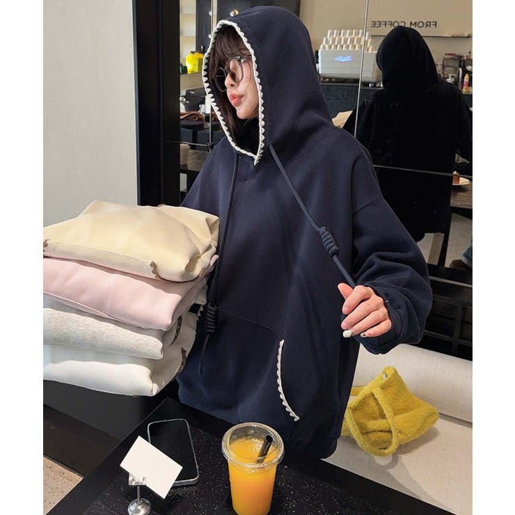 配色ステッチパーカー | aimoha  | 詳細画像12 