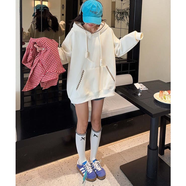 配色ステッチパーカー | aimoha  | 詳細画像27 