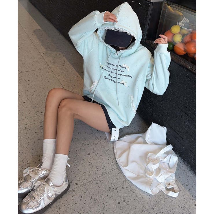 フリル付きロゴパーカーデザイン | aimoha  | 詳細画像10 