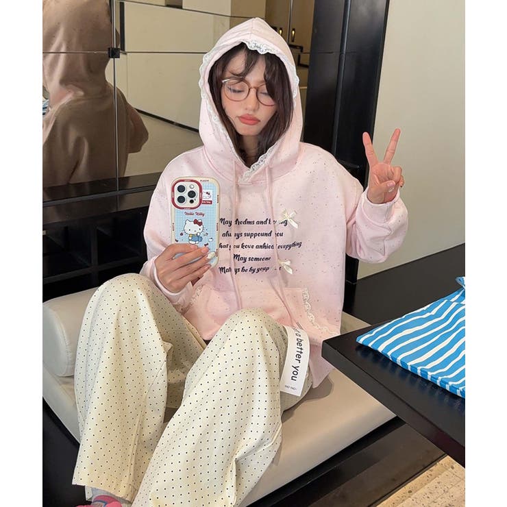 フリル付きロゴパーカーデザイン | aimoha  | 詳細画像14 