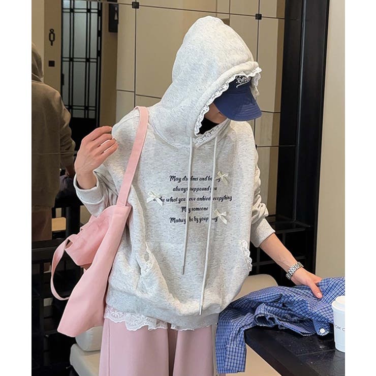 フリル付きロゴパーカーデザイン | aimoha  | 詳細画像4 