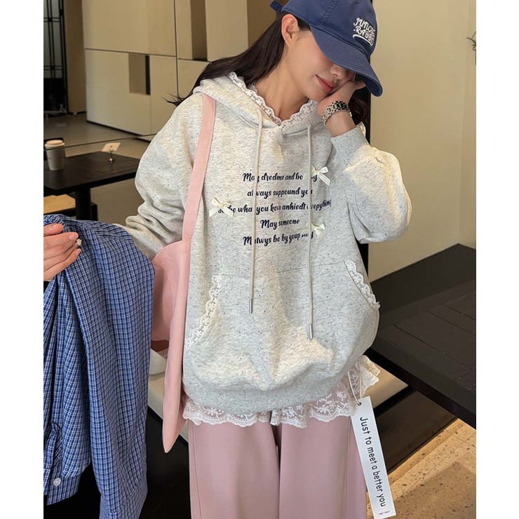 フリル付きロゴパーカーデザイン | aimoha  | 詳細画像5 