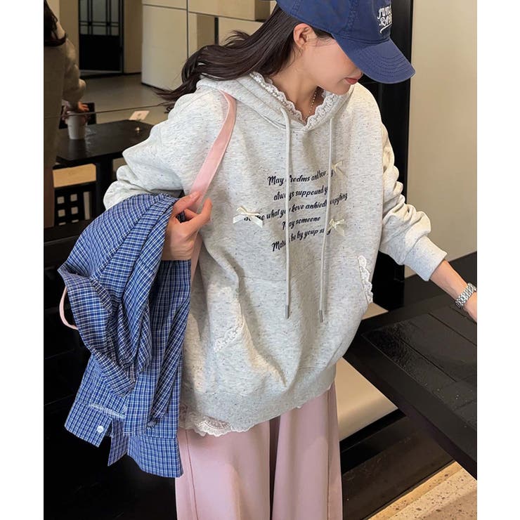 フリル付きロゴパーカーデザイン | aimoha  | 詳細画像6 