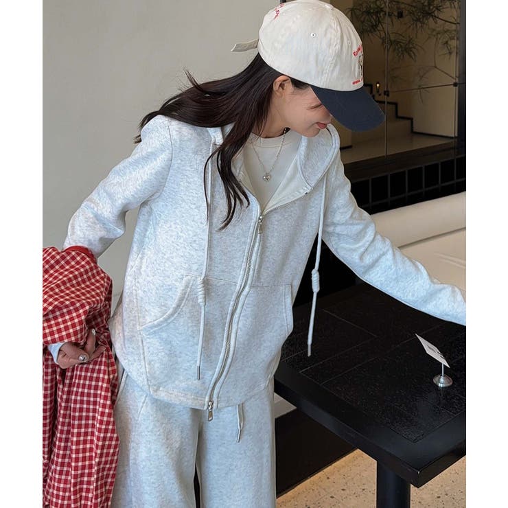 ニュアンスカラージップアップパーカー | aimoha  | 詳細画像10 