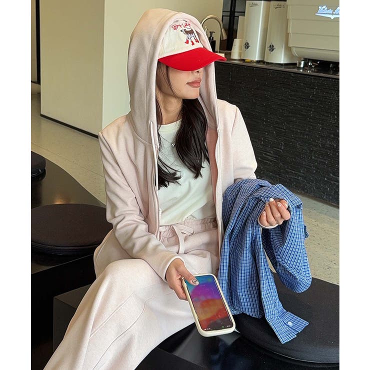 ニュアンスカラージップアップパーカー | aimoha  | 詳細画像3 