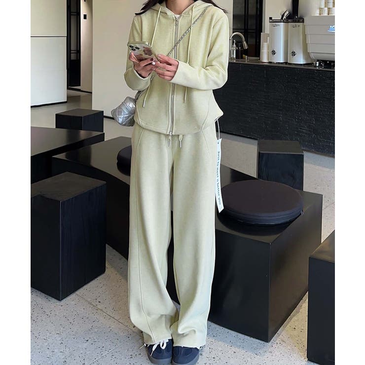 ライトグリーン | ニュアンスカラーカジュアルパンツ | aimoha 