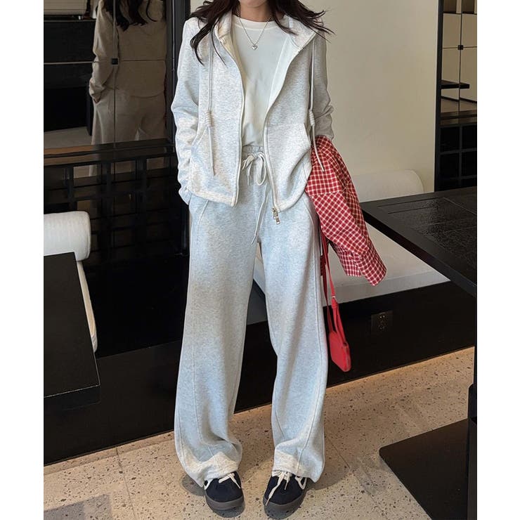 杢グレー | ニュアンスカラーカジュアルパンツ | aimoha 