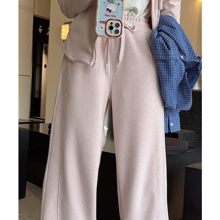 ピンク | ニュアンスカラーカジュアルパンツ | aimoha 