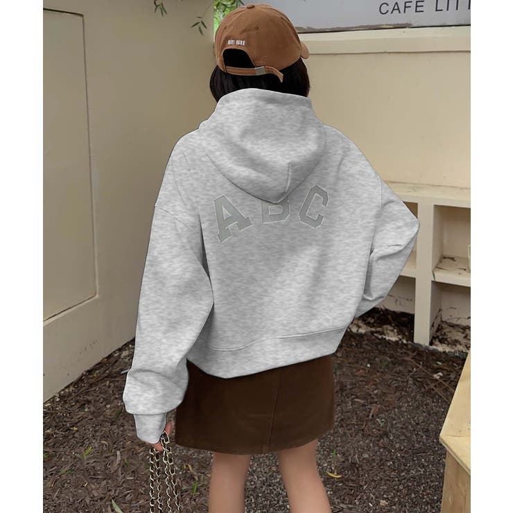 「ABC」ロゴプリントフーディー | aimoha  | 詳細画像5 