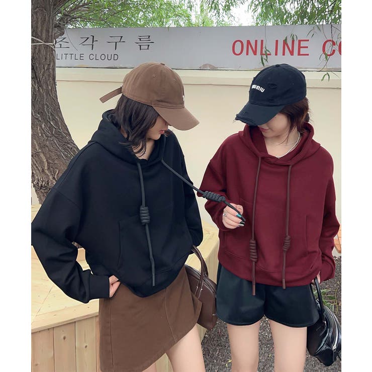 「ABC」ロゴプリントフーディー | aimoha  | 詳細画像4 