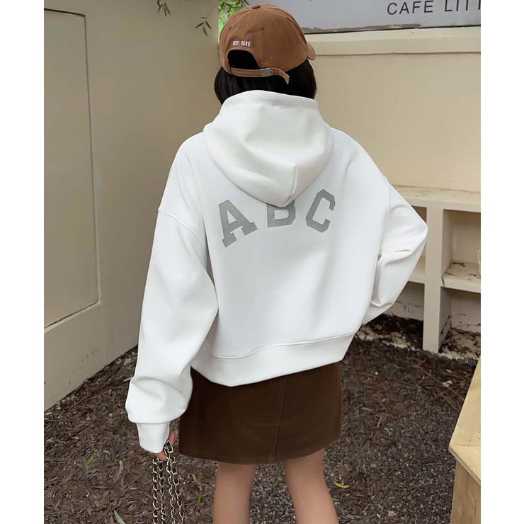 「ABC」ロゴプリントフーディー | aimoha  | 詳細画像6 