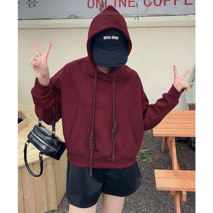 「ABC」ロゴプリントフーディー | aimoha  | 詳細画像7 