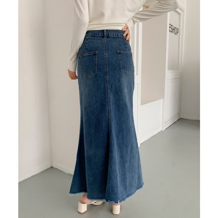 マーメイド デニム ロングスカート | aimoha  | 詳細画像6 