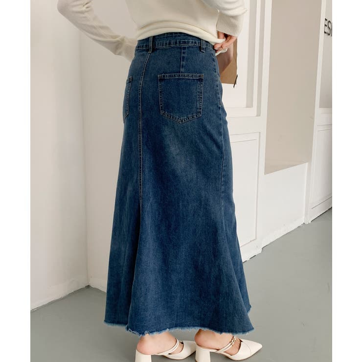 マーメイド デニム ロングスカート | aimoha  | 詳細画像4 