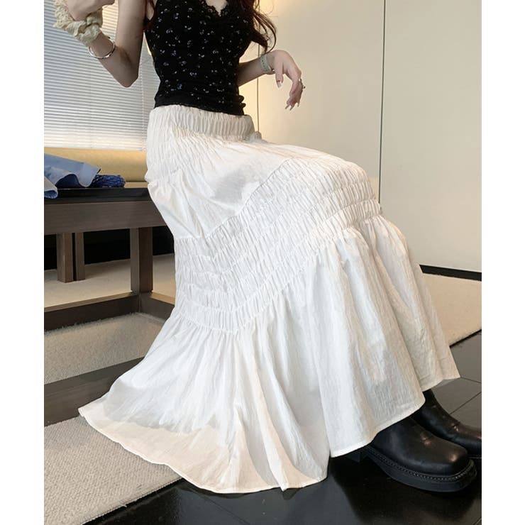 ギャザーティアードロングスカート | aimoha  | 詳細画像5 