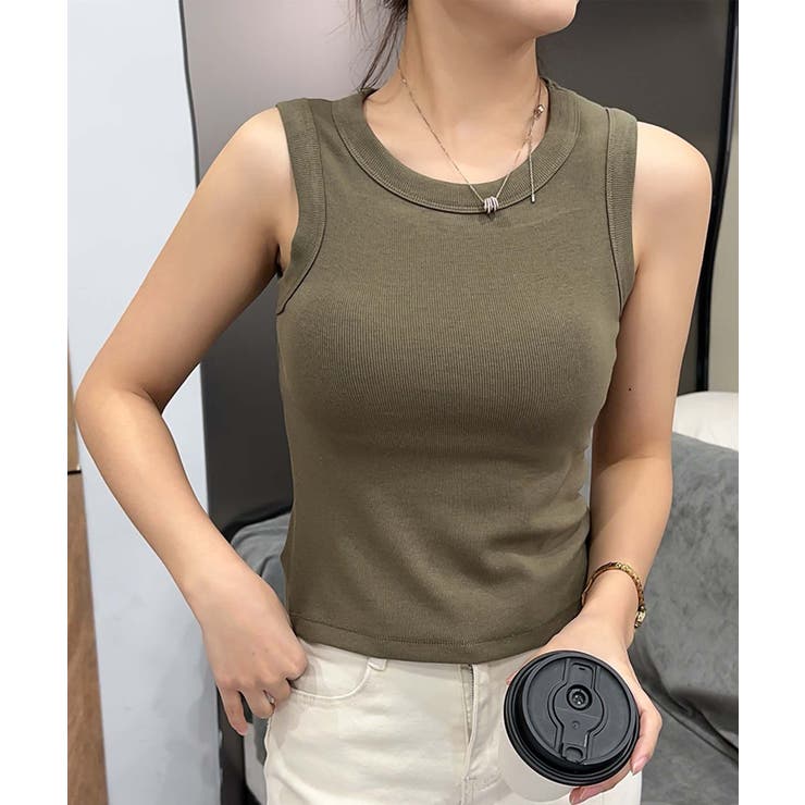 シンプルデザインタンクトップ | aimoha  | 詳細画像1 