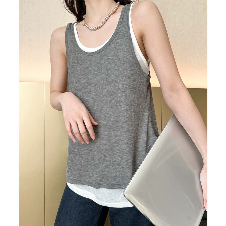 グレー | シンプルタンクトップ | aimoha 