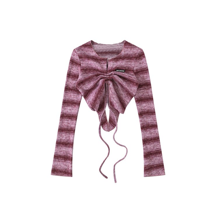 for girls  バターフライ変形裾グラデーションボーダーカットソー[品番：XT000012262]｜HOOK（フック）のレディースファッション通販｜SHOPLIST（ショップリスト）