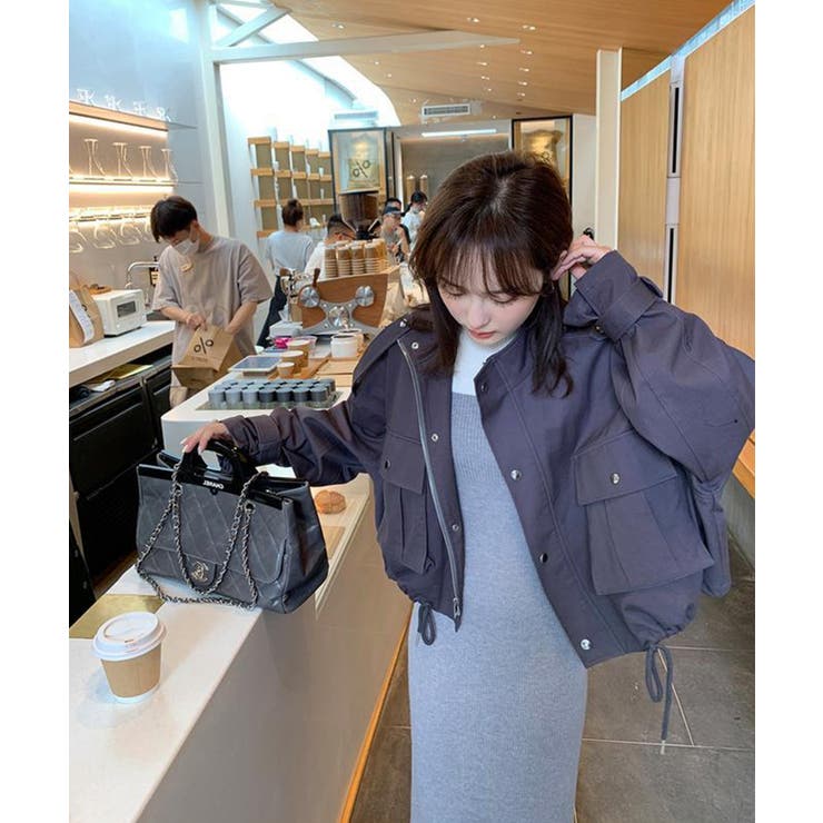 ワンピース 2トーンカラー肩開きニットロングワンピース 韓国ファッション | aimoha  | 詳細画像34 