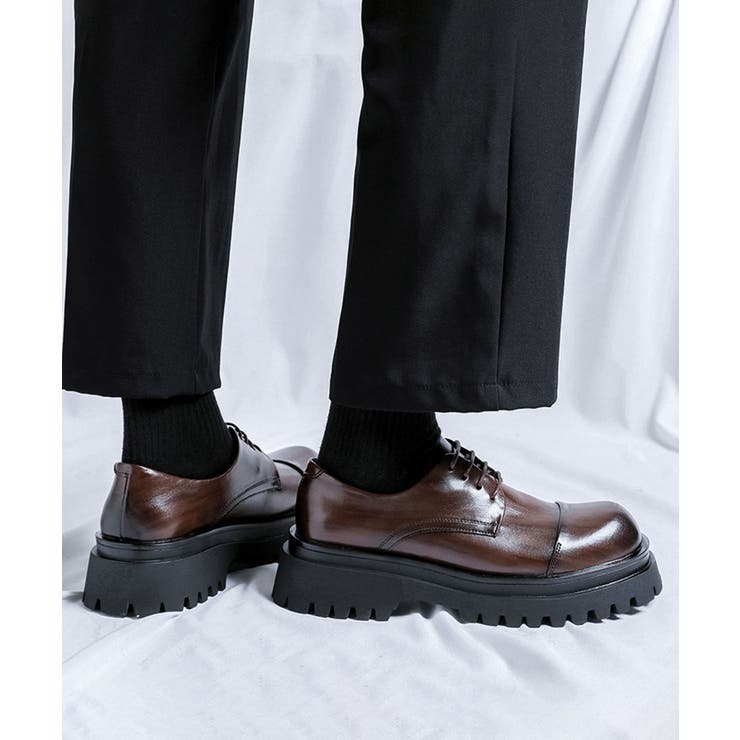 【shoes365】メンズ PUレザーハイソールストレートチップシューズ | aimoha men | 詳細画像6 