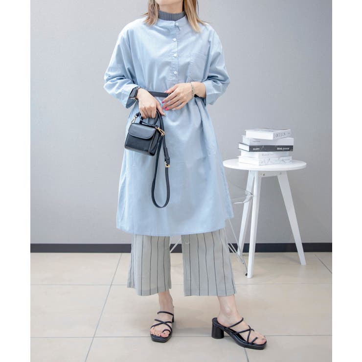 ブルー | 綿麻 ワンピース | aimoha 