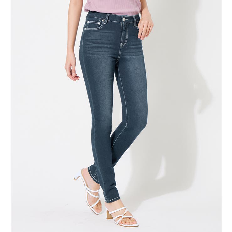 ✨ ASTRAET アストラット　スキニーデニムパンツ　ストレッチ　ダークグレー 美脚ストレッチスキニーデニムパンツ[品番：ATTW0007180