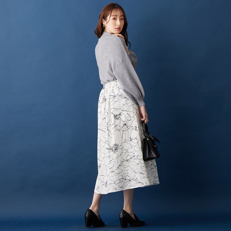 もっちりパフ袖リブニット         | alotta | 詳細画像22 