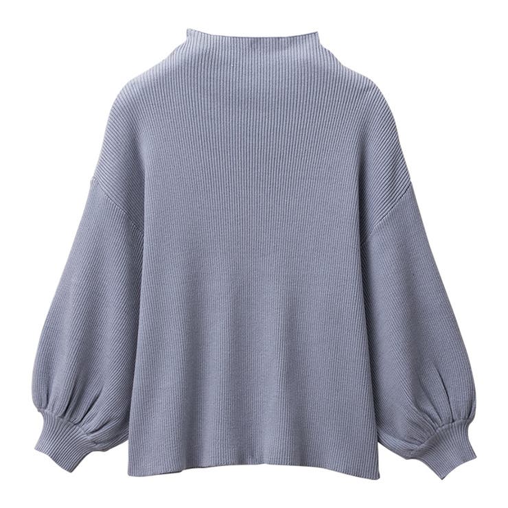 パープル | もっちりパフ袖リブニット         | alotta