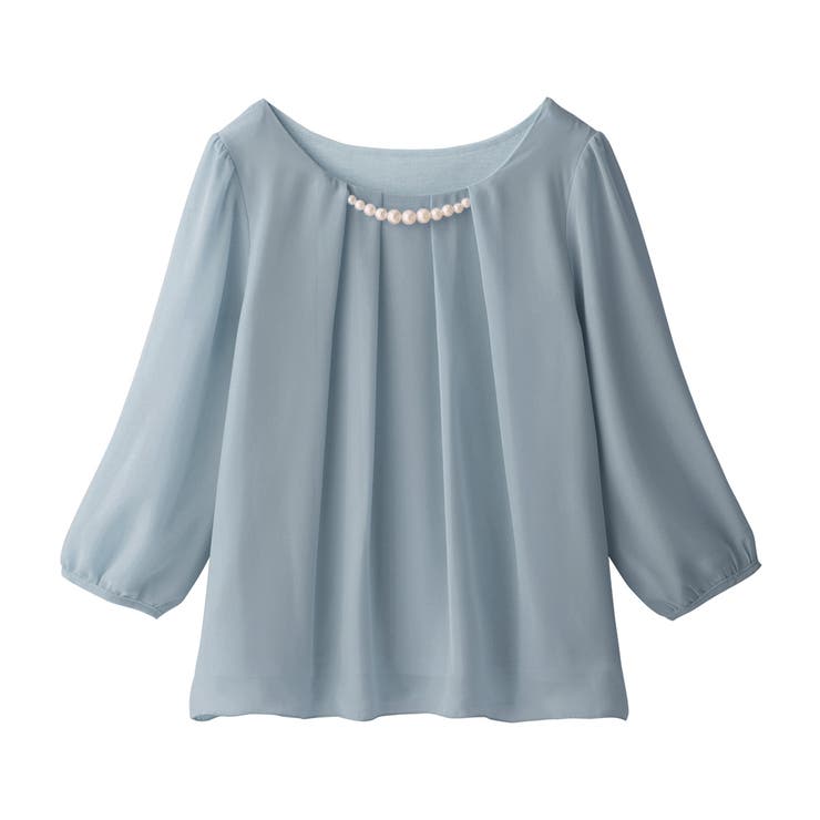 モーブブルー | ２ＷＡＹシフォンタックブラウス（７分袖） | alotta