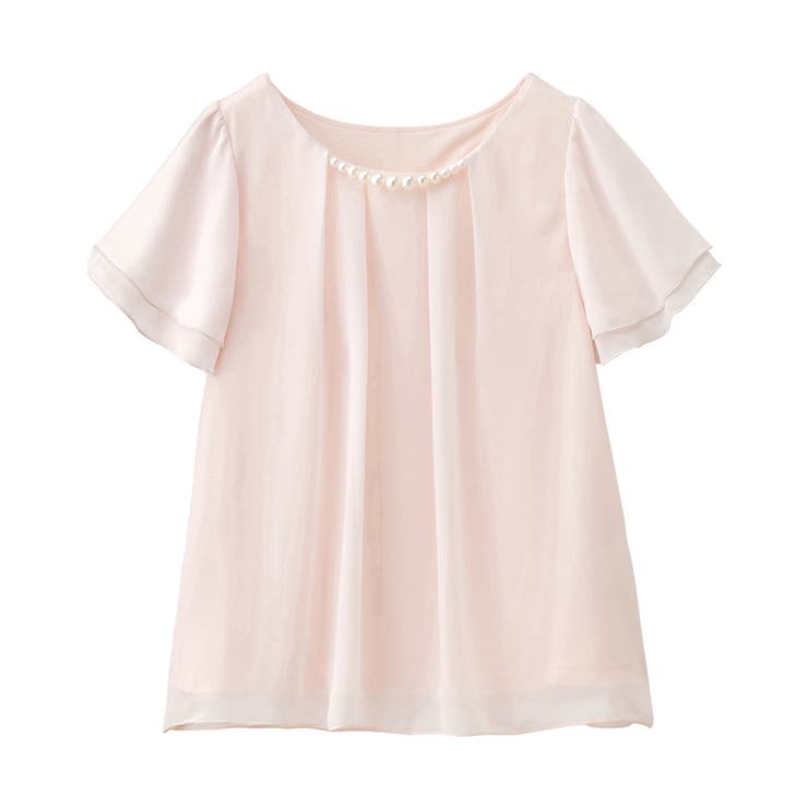 ライトピンク | ２ＷＡＹシフォンタックブラウス（半袖） | alotta