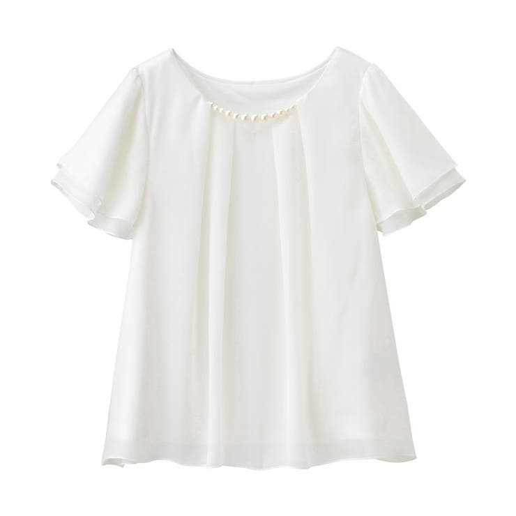 ロペ　シフォンタックブラウス 2WAYシフォンタックブラウス（半袖）[品番：ATTW0007182