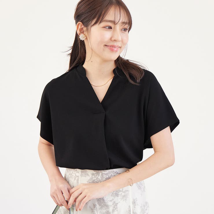 ブラック | スキッパーＴシャツブラウス | alotta