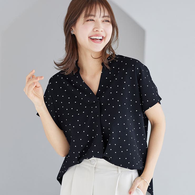 ドットガラ | スキッパーＴシャツブラウス | alotta